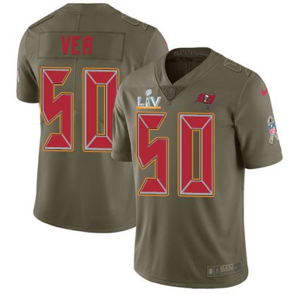 Nike Tampa Bay Buccaneers #50 Vita Vea Olive Men's Super Bowl LV Bound Stitched NFL Limited 2017 Salute To Service Jersey