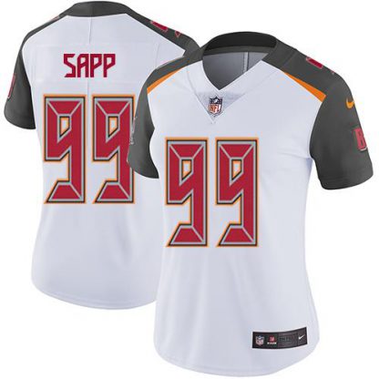 Nike Tampa Bay Buccaneers #99 Warren Sapp White Women's Stitched NFL Vapor Untouchable Limited Jersey