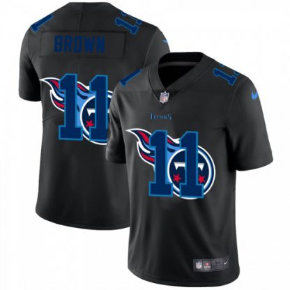 Tennessee Tennessee Titans #11 A.J. Brown Men's Nike Team Logo Dual Overlap Limited NFL Jersey Black