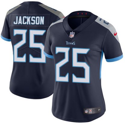 Nike Tennessee Titans #25 Adoree' Jackson Navy Blue Team Color Women's Stitched NFL Vapor Untouchable Limited Jersey