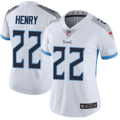 Nike Tennessee Titans #22 Derrick Henry White Women's Stitched NFL Vapor Untouchable Limited Jersey