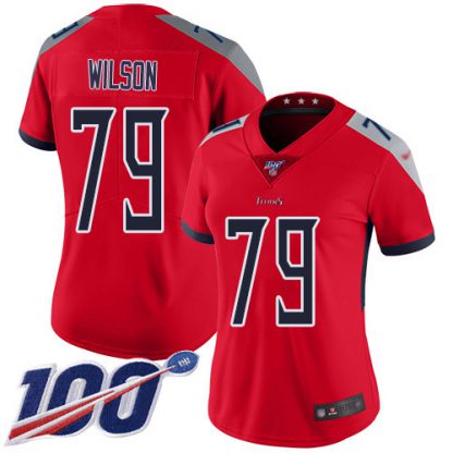 Nike Tennessee Titans #79 Isaiah Wilson Red Women's Stitched NFL Limited Inverted Legend 100th Season Jersey