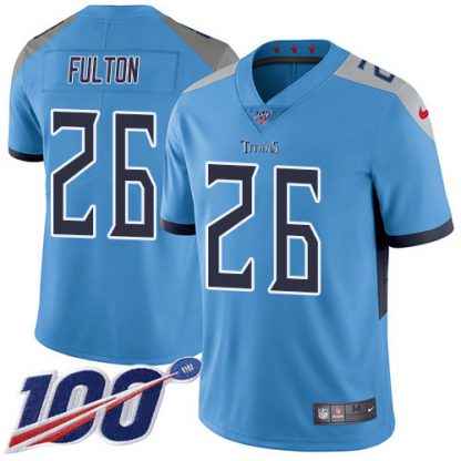 Nike Tennessee Titans #26 Kristian Fulton Light Blue Alternate Men's Stitched NFL 100th Season Vapor Untouchable Limited Jersey