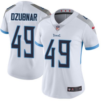 Nike Tennessee Titans #49 Nick Dzubnar White Women's Stitched NFL Vapor Untouchable Limited Jersey