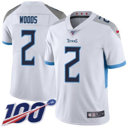 Nike Tennessee Titans #2 Robert Woods White Men's Stitched NFL 100th Season Vapor Limited Jersey