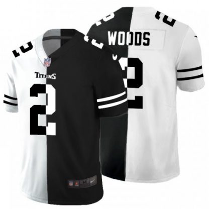 Tennessee Tennessee Titans #2 Robert Woods Men's Black V White Peace Split Nike Vapor Untouchable Limited NFL Jersey