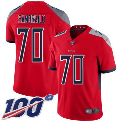 Nike Tennessee Titans #70 Ty Sambrailo Red Youth Stitched NFL Limited Inverted Legend 100th Season Jersey