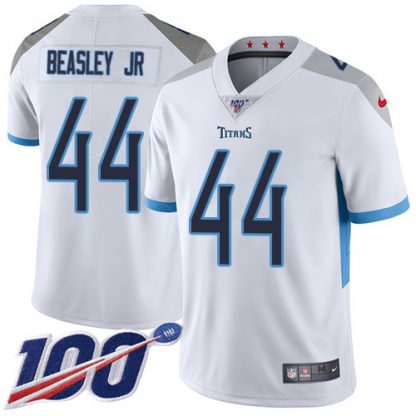 Nike Tennessee Titans #44 Vic Beasley Jr White Men's Stitched NFL 100th Season Vapor Untouchable Limited Jersey