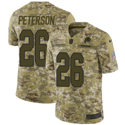 Nike Washington Commanders #26 Adrian Peterson Camo Men's Stitched NFL Limited 2018 Salute To Service Jersey