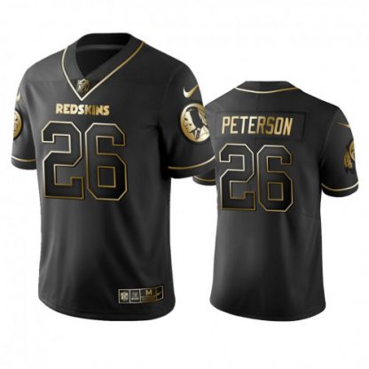 Nike Washington Commanders #26 Adrian Peterson Men's Stitched NFL Vapor Untouchable Limited Black Golden Jersey