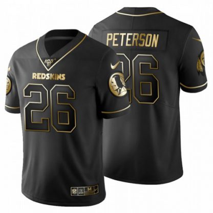 Washington Washington Commanders #26 Adrian Peterson Men's Nike Black Golden Limited NFL 100 Jersey