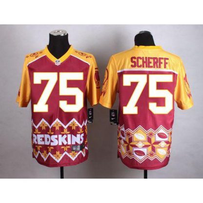 Nike Washington Commanders #75 Brandon Scherff Burgundy Red Men's Stitched NFL Elite Noble Fashion Jersey