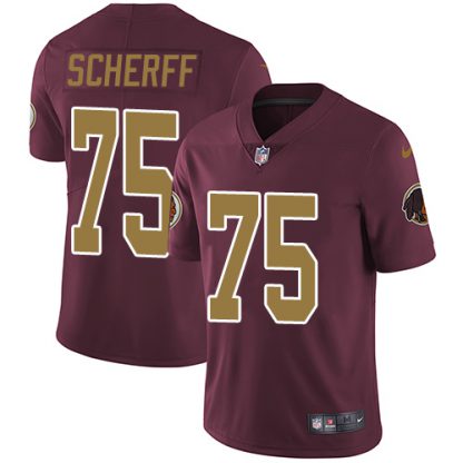 Nike Washington Commanders #75 Brandon Scherff Burgundy Red Alternate Men's Stitched NFL Vapor Untouchable Limited Jersey