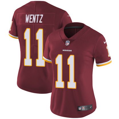 Nike Washington Commanders #11 Carson Wentz Burgundy Red Team Color Women's Stitched NFL Vapor Untouchable Limited Jersey