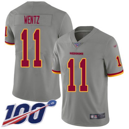 Nike Washington Commanders #11 Carson Wentz Gray Men's Stitched NFL Limited Inverted Legend Jersey