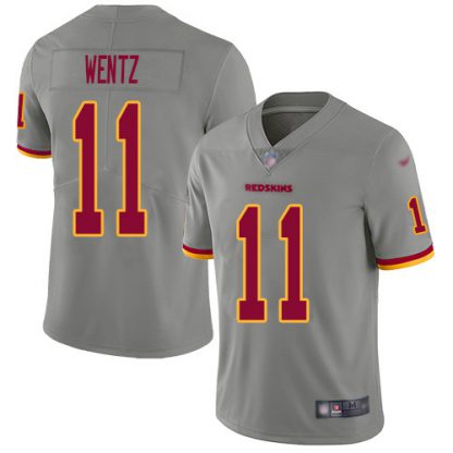 Nike Washington Commanders #11 Carson Wentz Gray Men's Stitched NFL Limited Inverted Legend 100th Season Jersey
