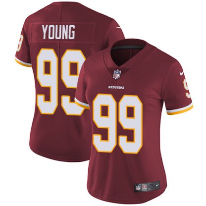 Nike Washington Commanders #99 Chase Young Burgundy Red Team Color Women's Stitched NFL Vapor Untouchable Limited Jersey