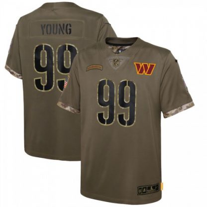 Washington Washington Commanders #99 Chase Young Nike Youth 2022 Salute To Service Limited Jersey - Olive