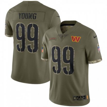 Washington Washington Commanders #99 Chase Young Nike Men's 2022 Salute To Service Limited Jersey - Olive