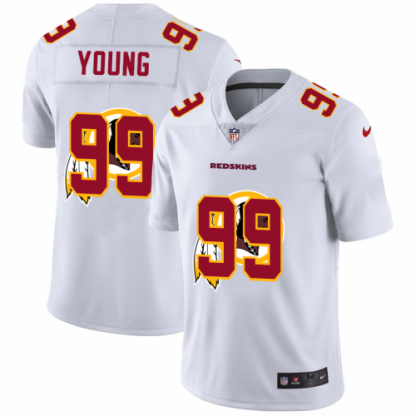 Washington Washington Commanders #99 Chase Young White Men's Nike Team Logo Dual Overlap Limited NFL Jersey