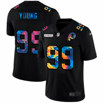 Washington Washington Commanders #99 Chase Young Men's Nike Multi-Color Black 2020 NFL Crucial Catch Vapor Untouchable Limited Jersey