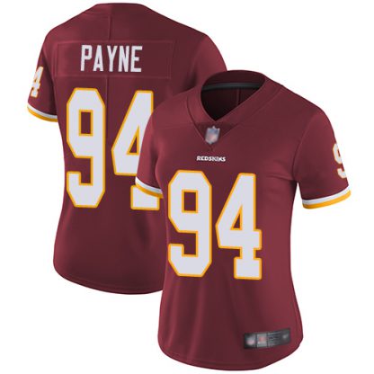 Nike Washington Commanders #94 Da'Ron Payne Burgundy Red Team Color Women's Stitched NFL Vapor Untouchable Limited Jersey