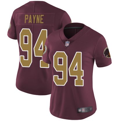 Nike Washington Commanders #94 Da'Ron Payne Burgundy Red Alternate Women's Stitched NFL Vapor Untouchable Limited Jersey