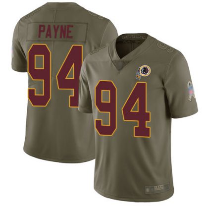 Nike Washington Commanders #94 Da'Ron Payne Olive Men's Stitched NFL Limited 2017 Salute To Service Jersey