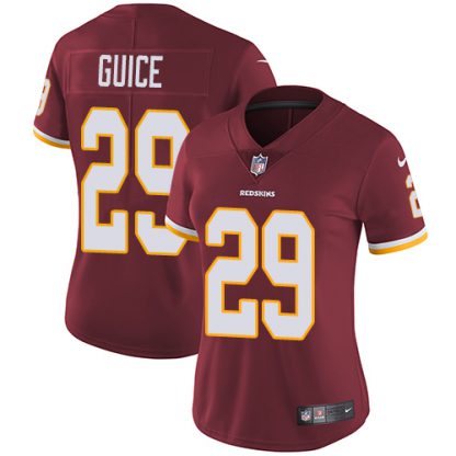 Nike Washington Commanders #29 Derrius Guice Burgundy Red Team Color Women's Stitched NFL Vapor Untouchable Limited Jersey