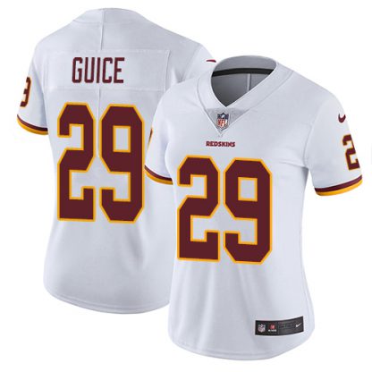 Nike Washington Commanders #29 Derrius Guice White Women's Stitched NFL Vapor Untouchable Limited Jersey