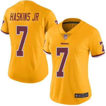 Nike Washington Commanders #7 Dwayne Haskins Jr Gold Women's Stitched NFL Limited Rush Jersey