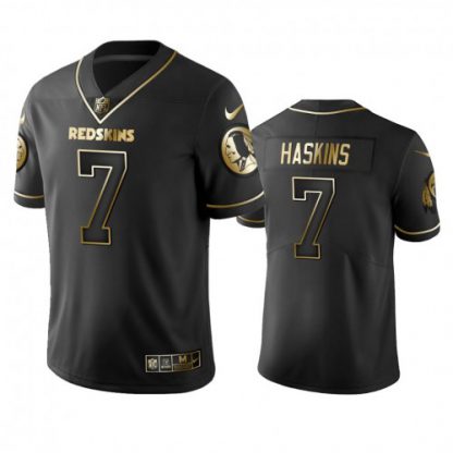 Nike Washington Commanders #7 Dwayne Haskins Men's Stitched NFL Vapor Untouchable Limited Black Golden Jersey