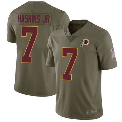 Nike Washington Commanders #7 Dwayne Haskins Jr Olive Men's Stitched NFL Limited 2017 Salute To Service Jersey