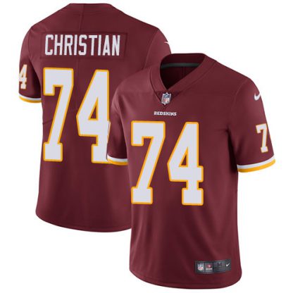 Nike Washington Commanders #74 Geron Christian Burgundy Red Team Color Men's Stitched NFL Vapor Untouchable Limited Jersey