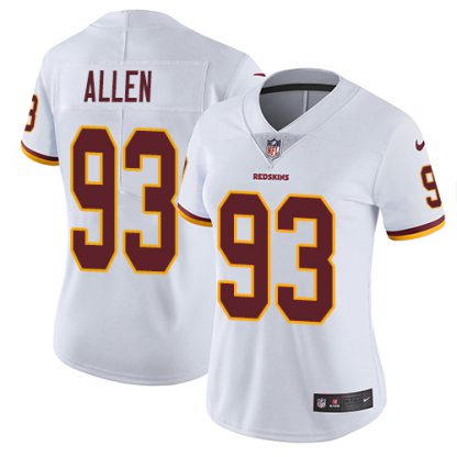 Nike Washington Commanders #93 Jonathan Allen White Women's Stitched NFL Vapor Untouchable Limited Jersey