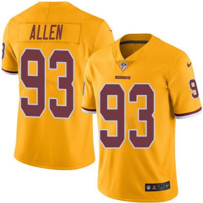 Nike Washington Commanders #93 Jonathan Allen Gold Youth Stitched NFL Limited Rush Jersey