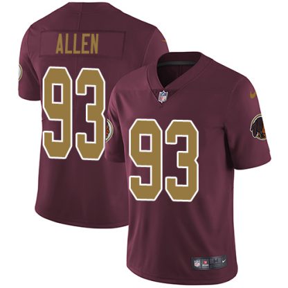 Nike Washington Commanders #93 Jonathan Allen Burgundy Red Alternate Youth Stitched NFL Vapor Untouchable Limited Jersey