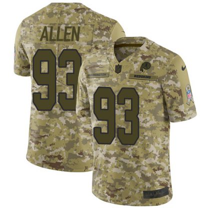 Nike Washington Commanders #93 Jonathan Allen Camo Youth Stitched NFL Limited 2018 Salute to Service Jersey