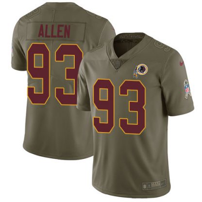 Nike Washington Commanders #93 Jonathan Allen Olive Men's Stitched NFL Limited 2017 Salute to Service Jersey