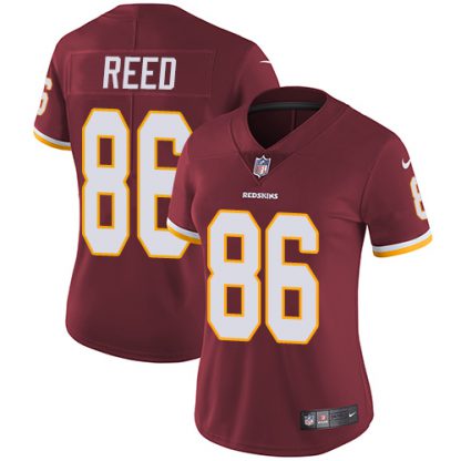 Nike Washington Commanders #86 Jordan Reed Burgundy Red Team Color Women's Stitched NFL Vapor Untouchable Limited Jersey