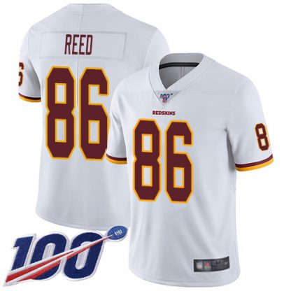 Nike Washington Commanders #86 Jordan Reed White Men's Stitched NFL 100th Season Vapor Limited Jersey