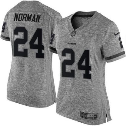 Nike Washington Commanders #24 Josh Norman Gray Women's Stitched NFL Limited Gridiron Gray Jersey