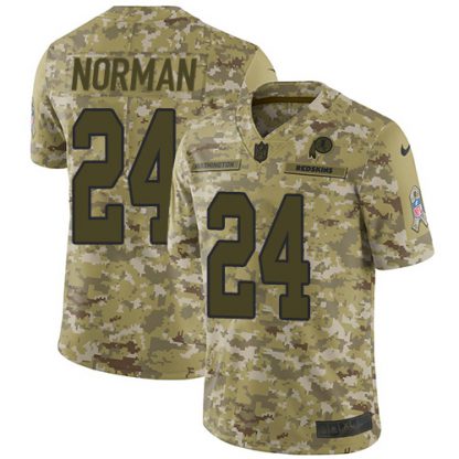 Nike Washington Commanders #24 Josh Norman Camo Youth Stitched NFL Limited 2018 Salute to Service Jersey