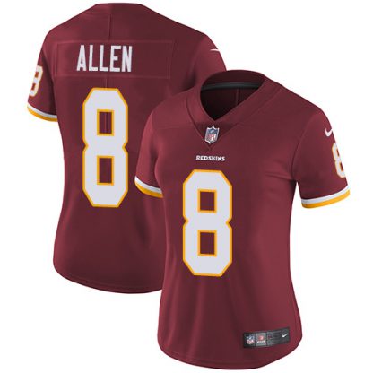 Nike Washington Commanders #8 Kyle Allen Burgundy Red Team Color Women's Stitched NFL Vapor Untouchable Limited Jersey
