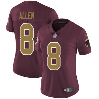 Nike Washington Commanders #8 Kyle Allen Burgundy Red Alternate Women's Stitched NFL Vapor Untouchable Limited Jersey