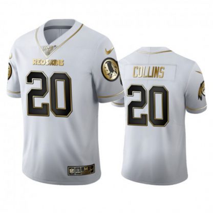Washington Washington Commanders #20 Landon Collins Men's Nike White Golden Edition Vapor Limited NFL 100 Jersey