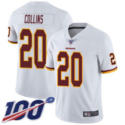 Nike Washington Commanders #20 Landon Collins White Men's Stitched NFL 100th Season Vapor Limited Jersey