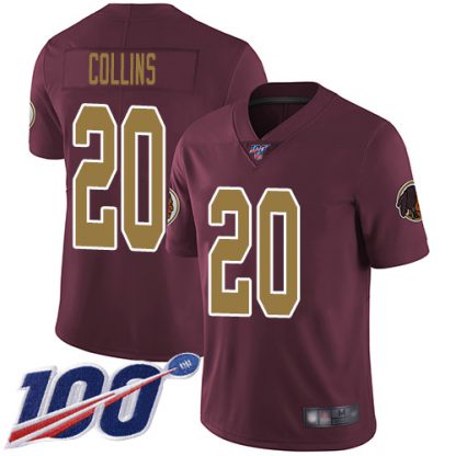 Nike Washington Commanders #20 Landon Collins Burgundy Red Alternate Men's Stitched NFL 100th Season Vapor Limited Jersey