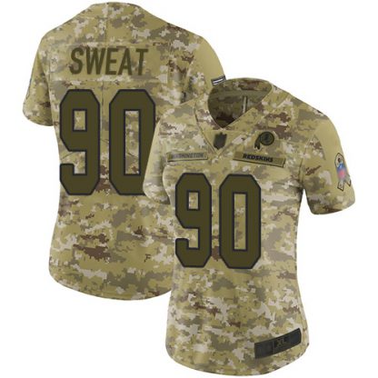 Nike Washington Commanders #90 Montez Sweat Camo Women's Stitched NFL Limited 2018 Salute to Service Jersey