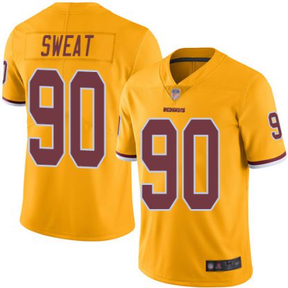 Nike Washington Commanders #90 Montez Sweat Gold Youth Stitched NFL Limited Rush Jersey